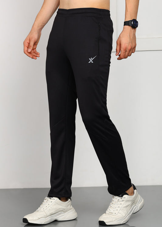 Men’s Dot Knit Trackpants — Relaxed Fit & Comfort - TRACK418-BLACK