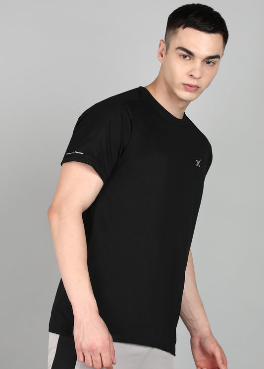 Men’s Oxford Cotton Stretch T-Shirt - TS990-BLACK