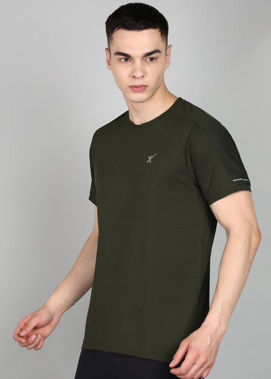 Men’s Oxford Cotton Stretch T-Shirt -TS990-OLIVE