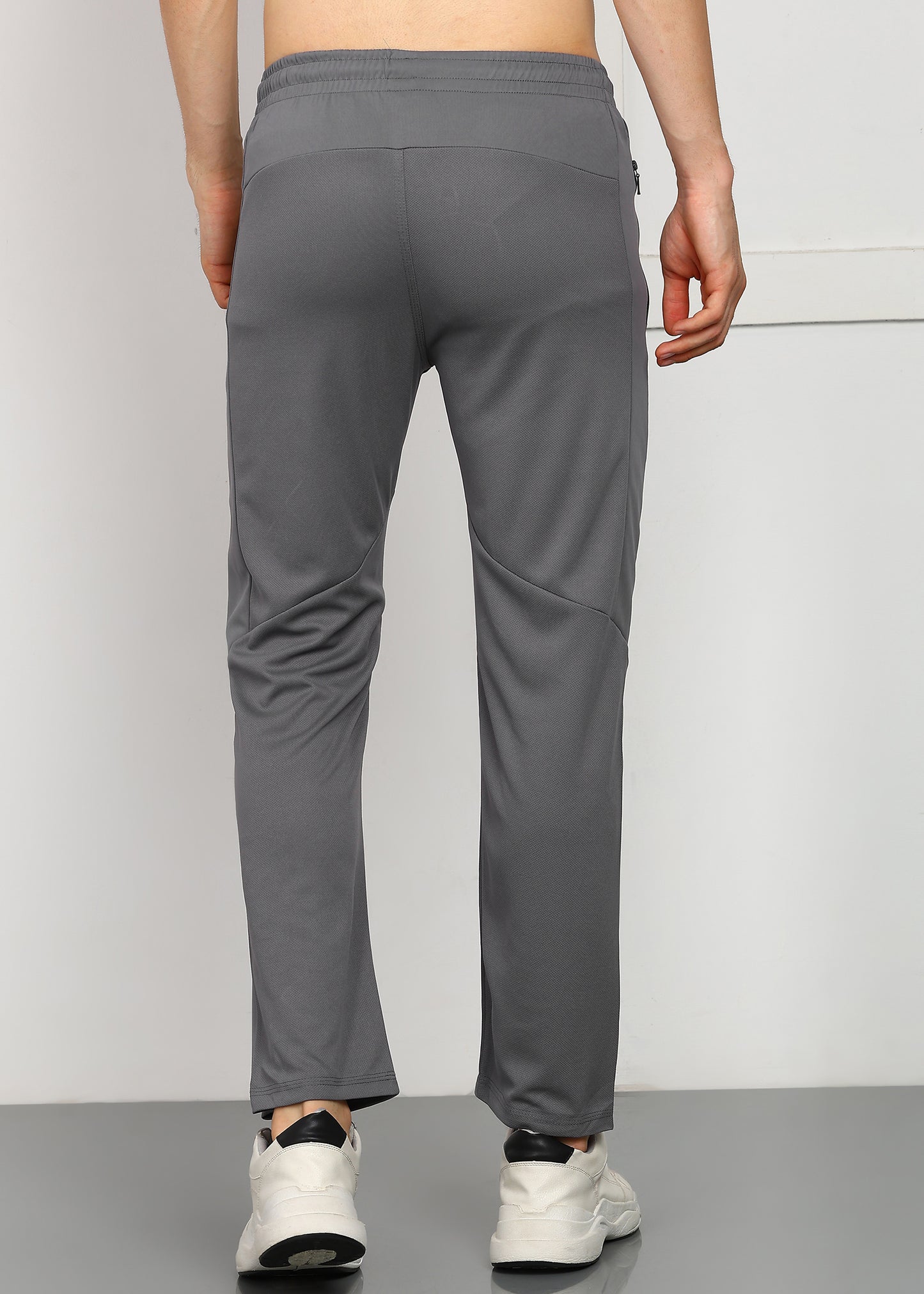 Men’s Dot Knit Trackpants — Relaxed Fit & Comfort - TRACK418-GREY