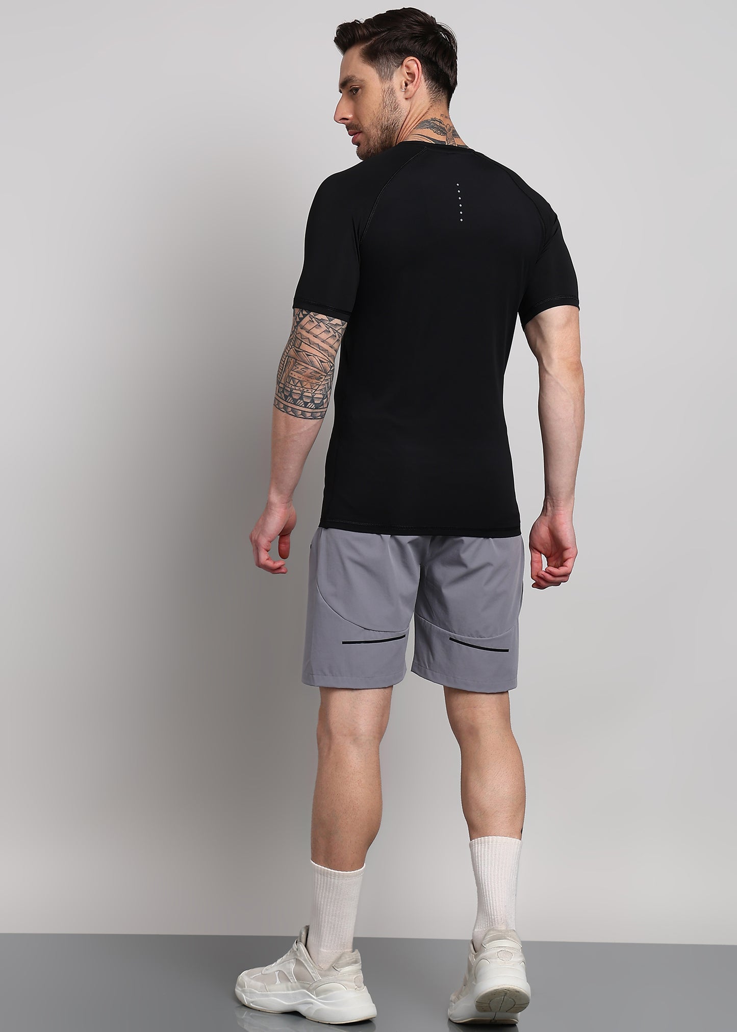 Men’s Compression T-Shirt — Snug Fit & Moisture-Wicking - TS1162-BLACK