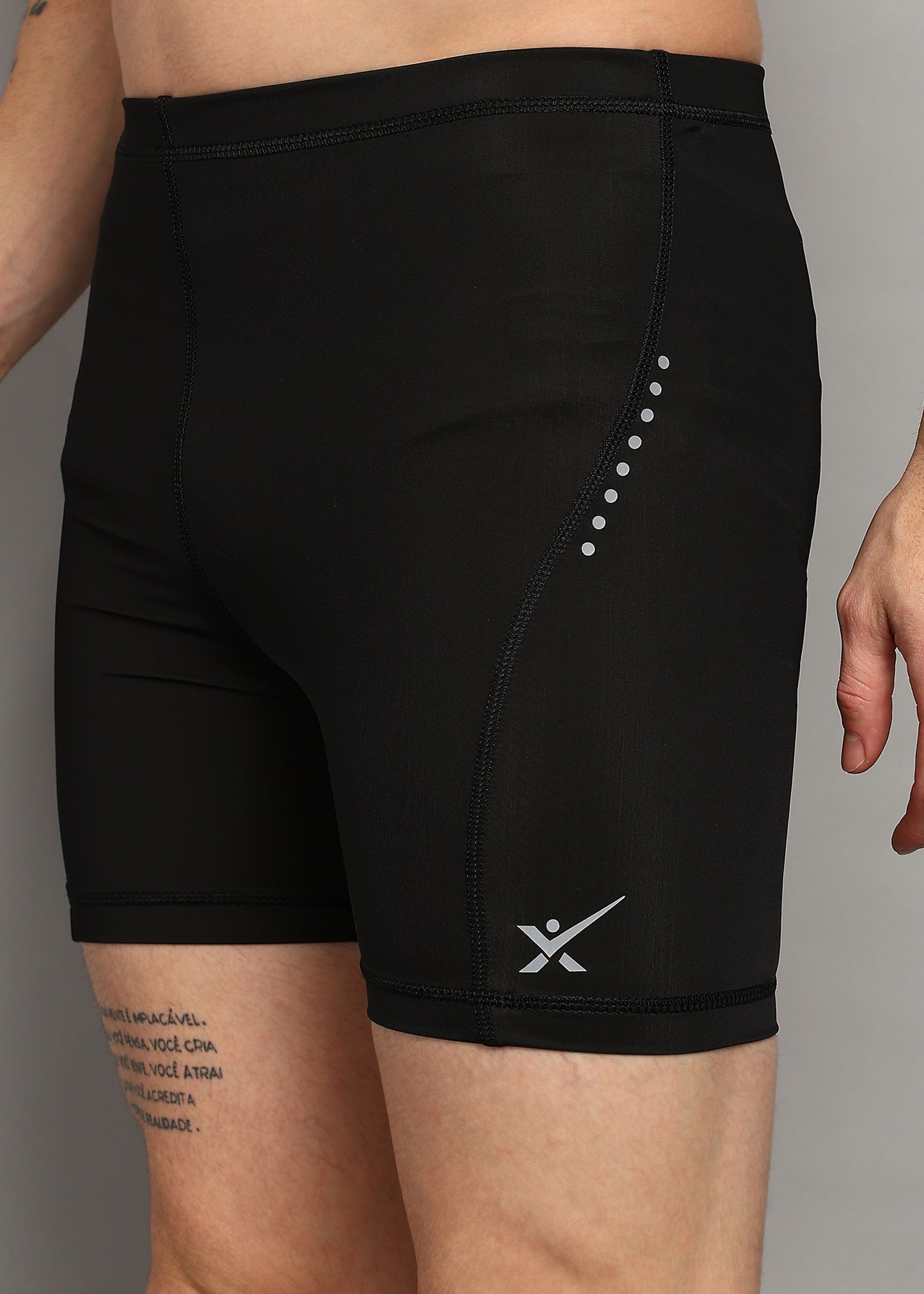 Men’s Nylon Stretch Shorts — Relaxed Fit & Comfort - SHORT187-BLACK