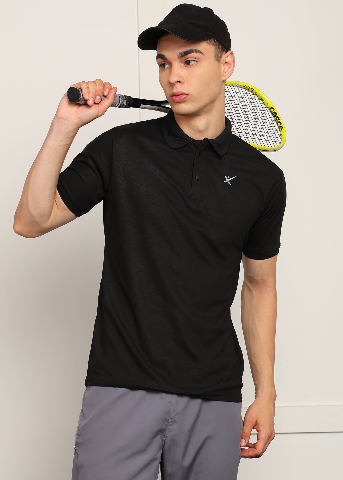 Men’s Matty Knit T-Shirt — Soft & Everyday Wear -TS666-BLACK