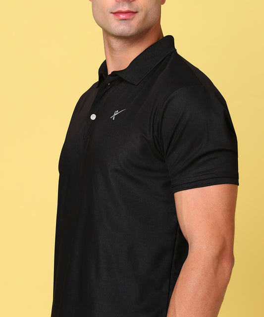 Men’s Matty Knit T-Shirt — Soft & Everyday Wear - TS814-BLACK