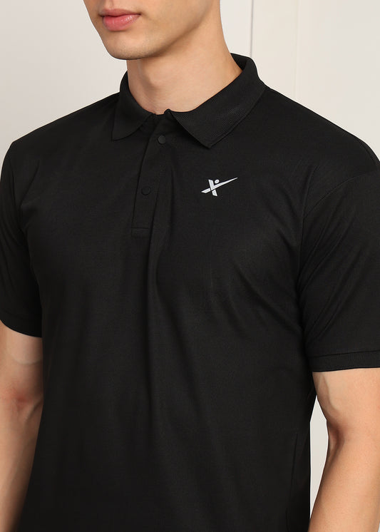 Men’s Matty Knit T-Shirt — Soft & Everyday Wear -TS666-BLACK