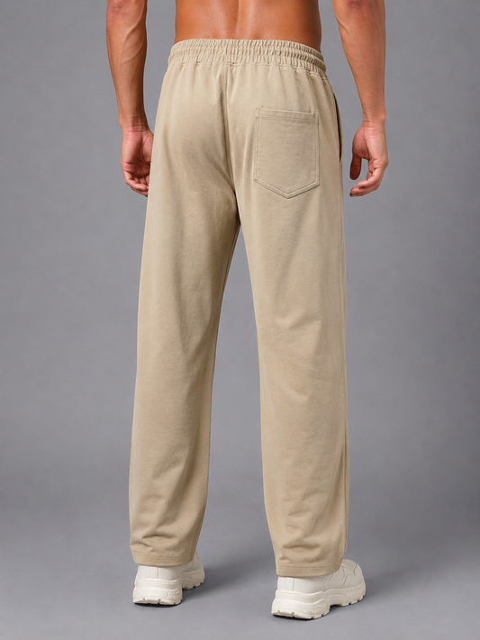 Men’s Straight Fit Baggy Sports Trackpant TRACK430(CAMEL) | Cotflex Dobby Fabric | Gym, Running & Casual Wear Active Bottoms