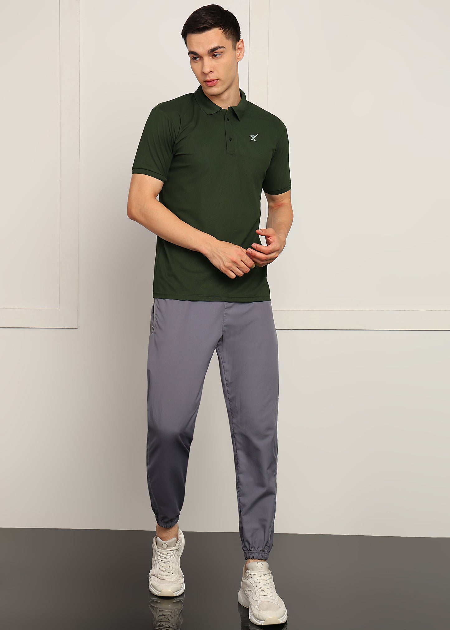 Men’s Matty Knit T-Shirt — Soft & Everyday Wear -TS666-OLIVE