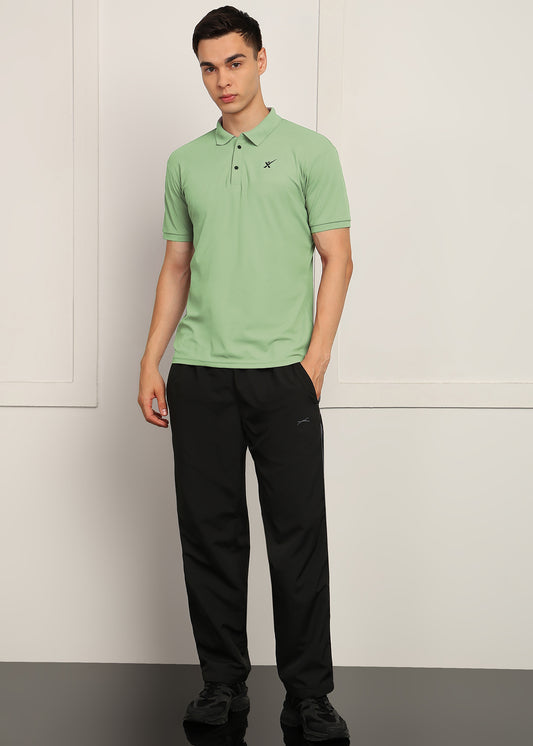 Men’s Matty Knit T-Shirt — Soft & Everyday Wear -TS666- PISTA GREEN