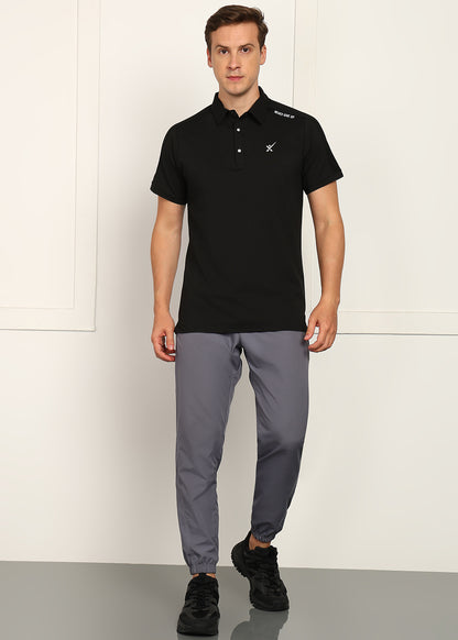 Men’s Casual Cotflex Cube T-Shirt - TS1127-BLACK