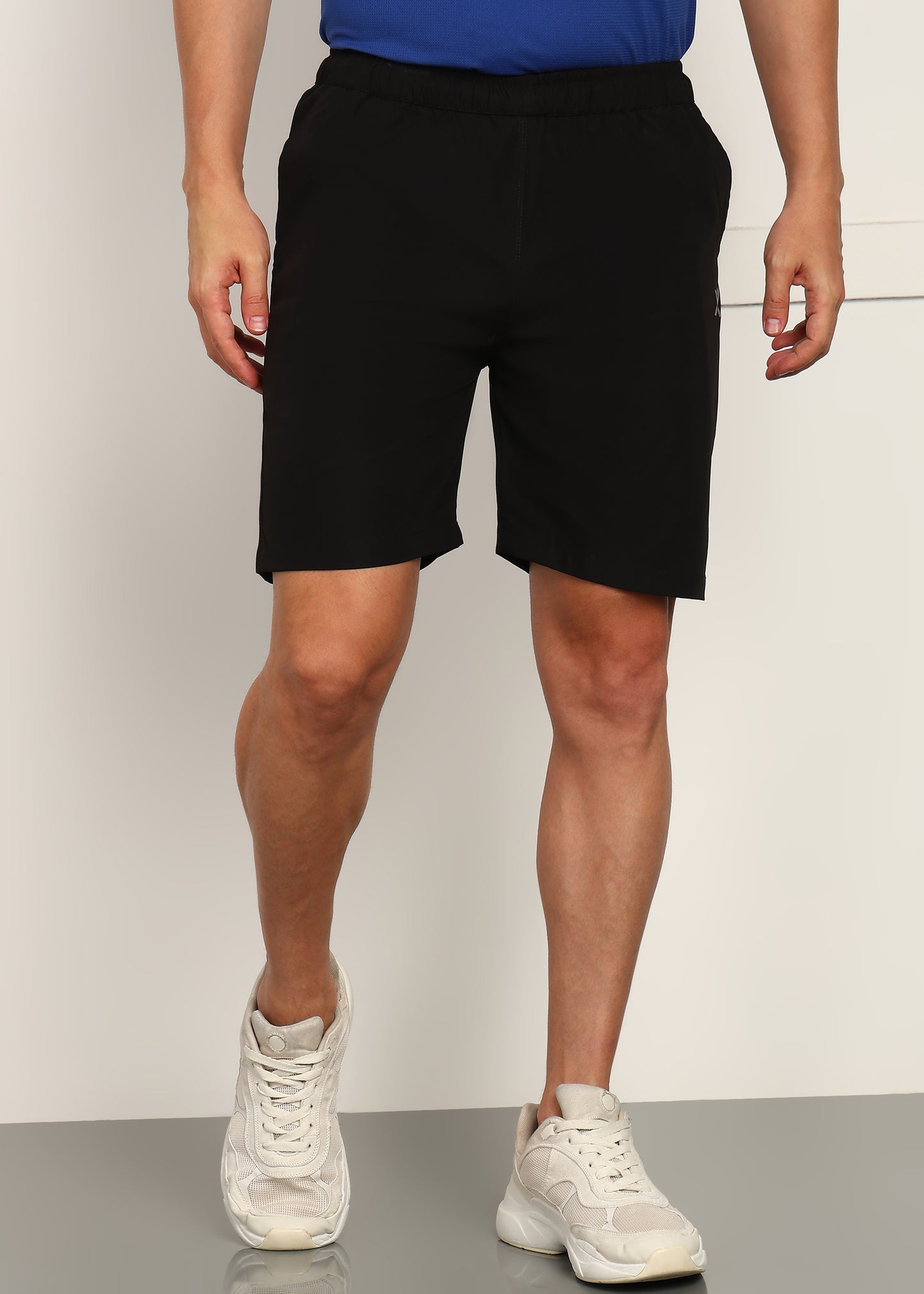 Men’s Cool Cotton Shorts — Relaxed Fit & Comfort - SHORT196-BLACK