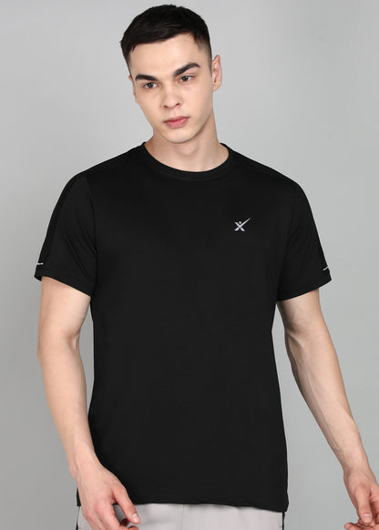 Men’s Oxford Cotton Stretch T-Shirt - TS990-BLACK