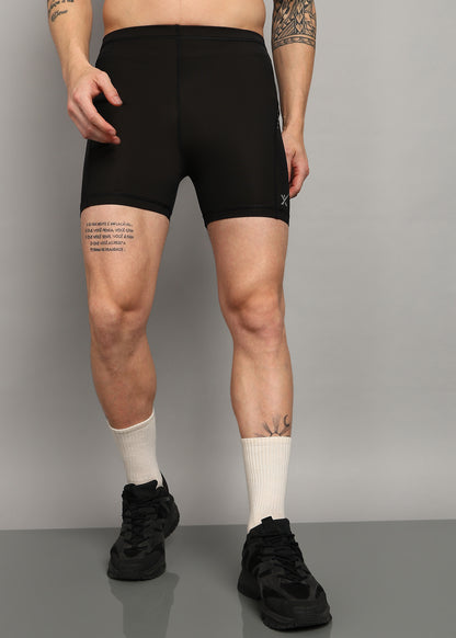 Men’s Nylon Stretch Shorts — Relaxed Fit & Comfort - SHORT187-BLACK