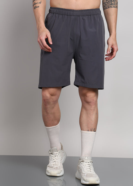 Men’s Nylon Crush Sports Shorts SHORT195(DARK GREY) – Lightweight Gym, Running & Casual Activewear Shorts