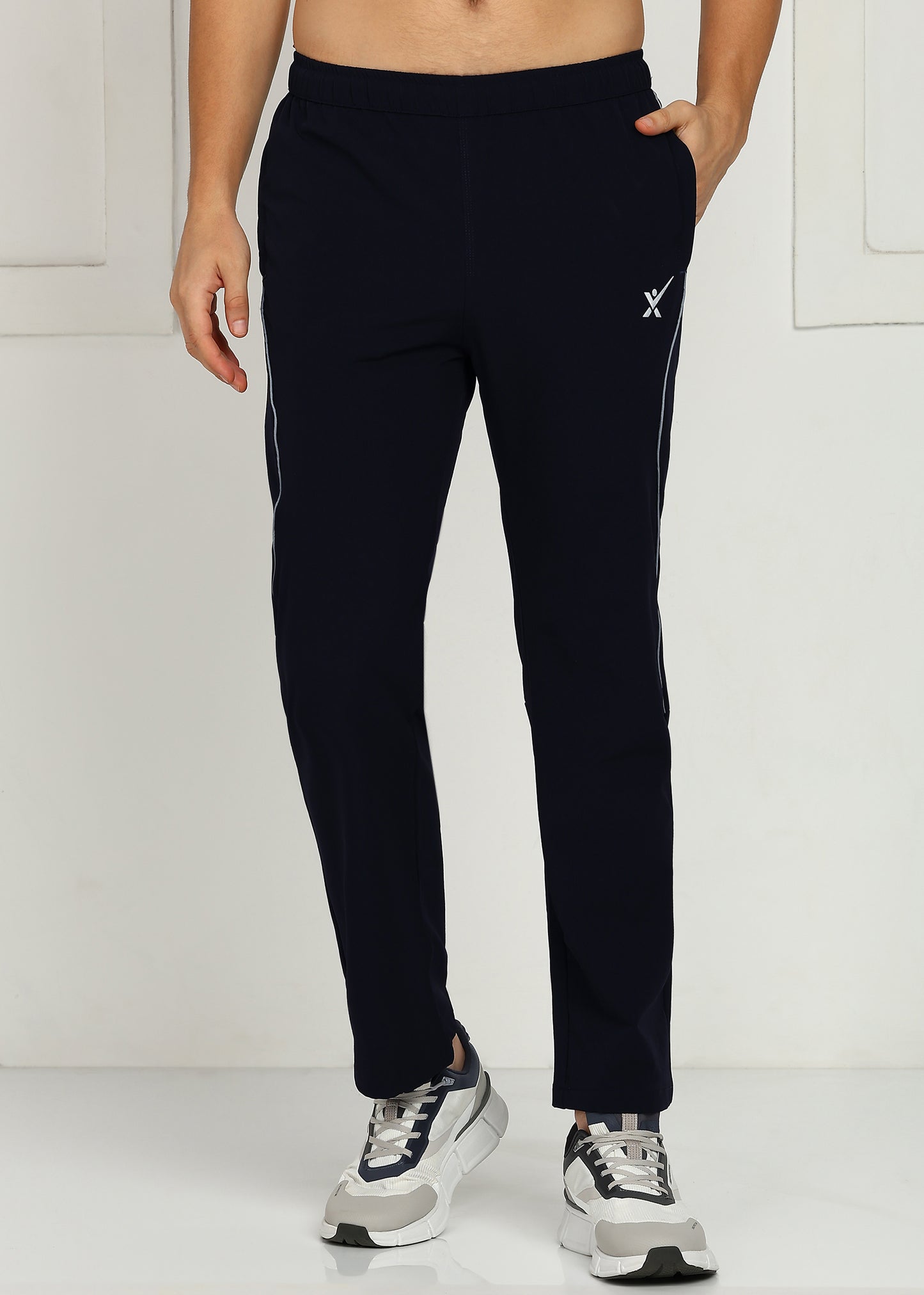 Men’s Nylon Dobby Trackpants — Relaxed Fit & Comfort - TRACK421-NAVY