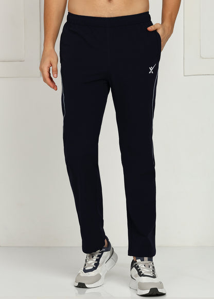 Men’s Nylon Dobby Trackpants — Relaxed Fit & Comfort - TRACK421-NAVY