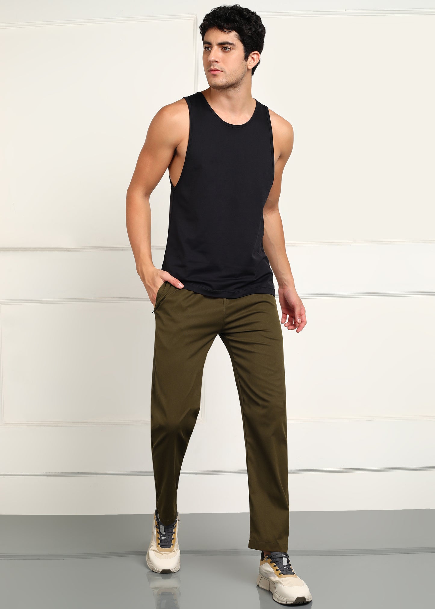 Men’s Cool Cotton Trackpants — Relaxed Fit & Comfort - TRACK412-KHAKI