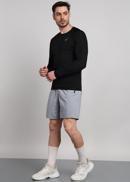 Men’s Compression T-Shirt — Snug Fit & Moisture-Wicking - TS1163-BLACK