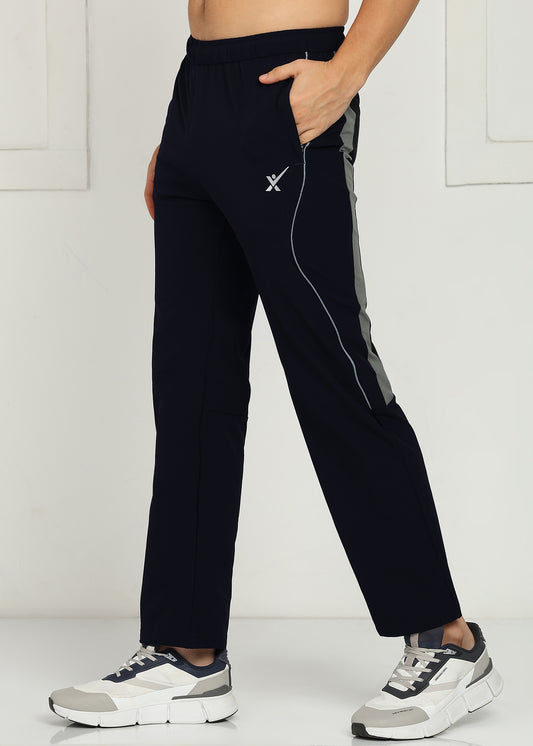 Men’s Nylon Dobby Trackpants — Relaxed Fit & Comfort - TRACK421-NAVY