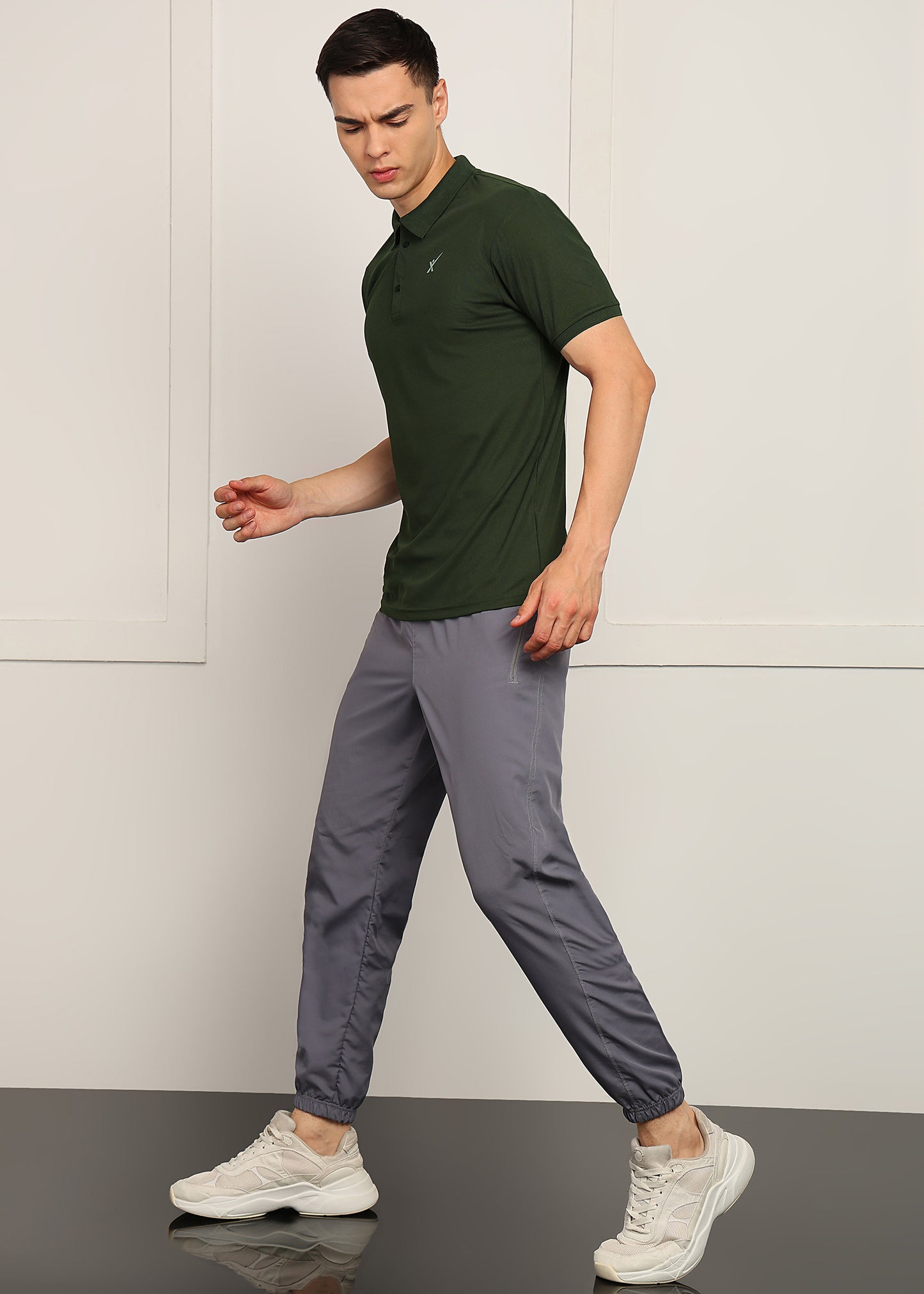 Men’s Matty Knit T-Shirt — Soft & Everyday Wear -TS666-OLIVE