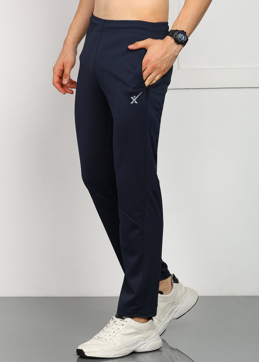 Men’s Dot Knit Trackpants — Relaxed Fit & Comfort - TRACK418-NAVY