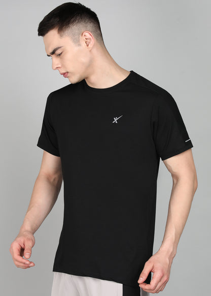 Men’s Oxford Cotton Stretch T-Shirt - TS990-BLACK