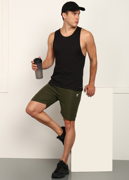 Men’s Cool Cotton Shorts — Relaxed Fit & Comfort - SHORT196-OLIVE