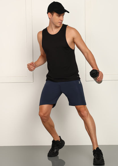 Men’s Cool Cotton Shorts — Relaxed Fit & Comfort - SHORT196-NAVY