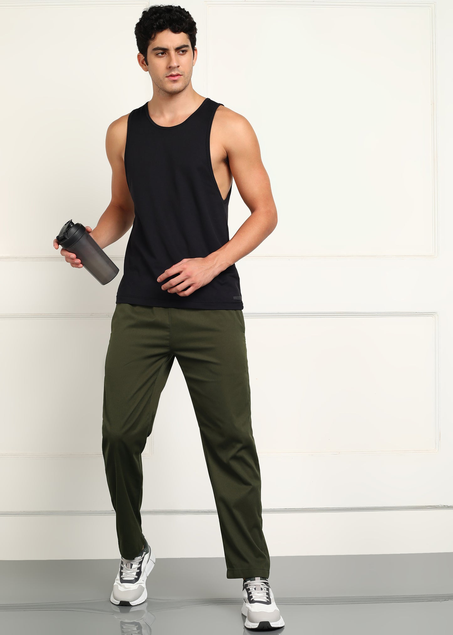 Men’s Cool Cotton Trackpants — Relaxed Fit & Comfort - TRACK412-OLIVE
