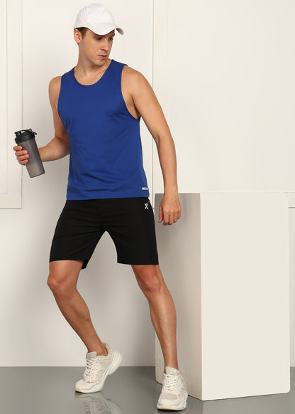 Men’s Cool Cotton Shorts — Relaxed Fit & Comfort - SHORT196-BLACK