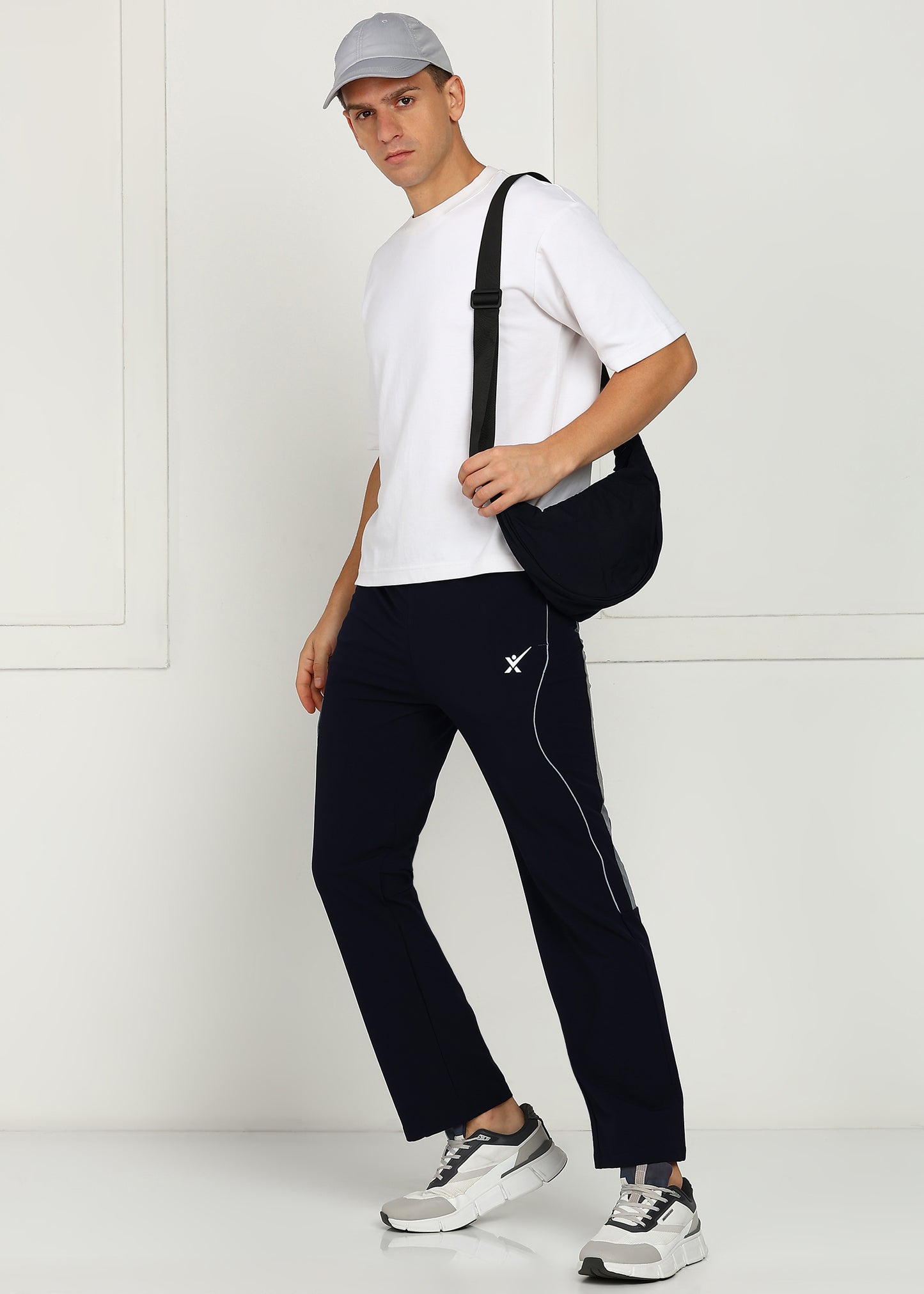 Men’s Nylon Dobby Trackpants — Relaxed Fit & Comfort - TRACK421-NAVY