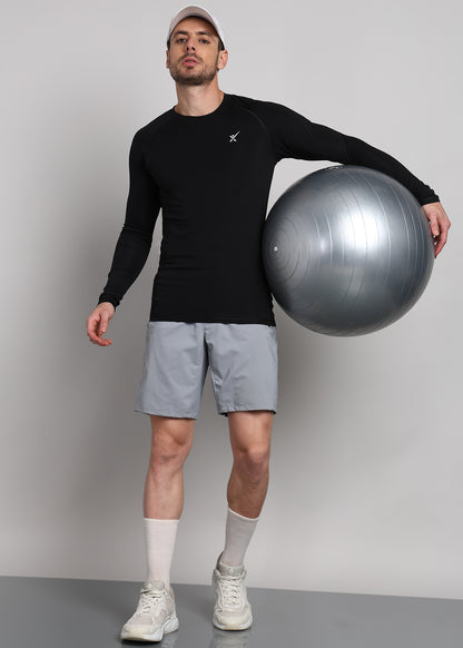 Men’s Compression T-Shirt — Snug Fit & Moisture-Wicking - TS1163-BLACK