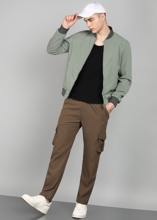 Men’s Cool Cotton Cargo Trackpants — 4 Pockets & Casual Fit - TRACK399-KHAKI