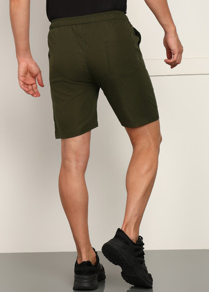 Men’s Cool Cotton Shorts — Relaxed Fit & Comfort - SHORT196-OLIVE