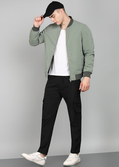 Men’s Trackpants in Cool Cotton Lycra Mix — Relaxed Fit - TRACK399-BLACK