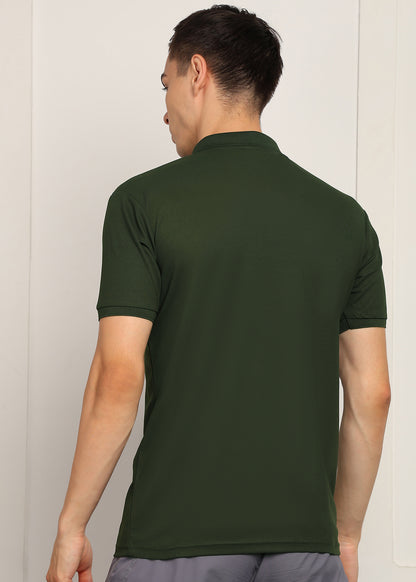 Men’s Matty Knit T-Shirt — Soft & Everyday Wear -TS666-OLIVE