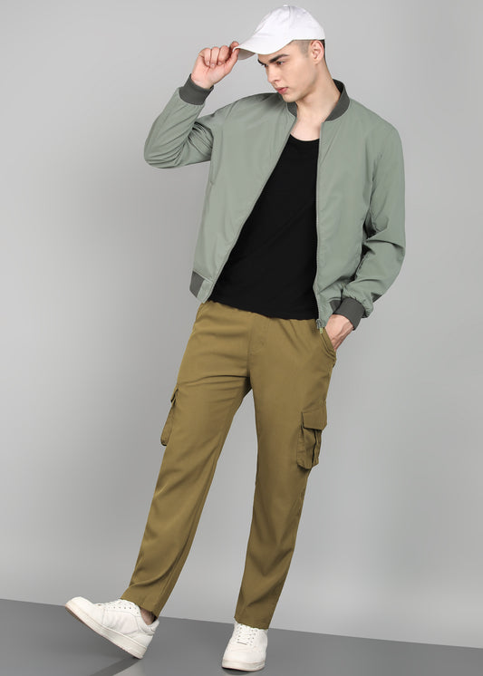 Men’s Cool Cotton Cargo Trackpants — 4 Pockets & Casual Fit - TRACK399-CAMEL