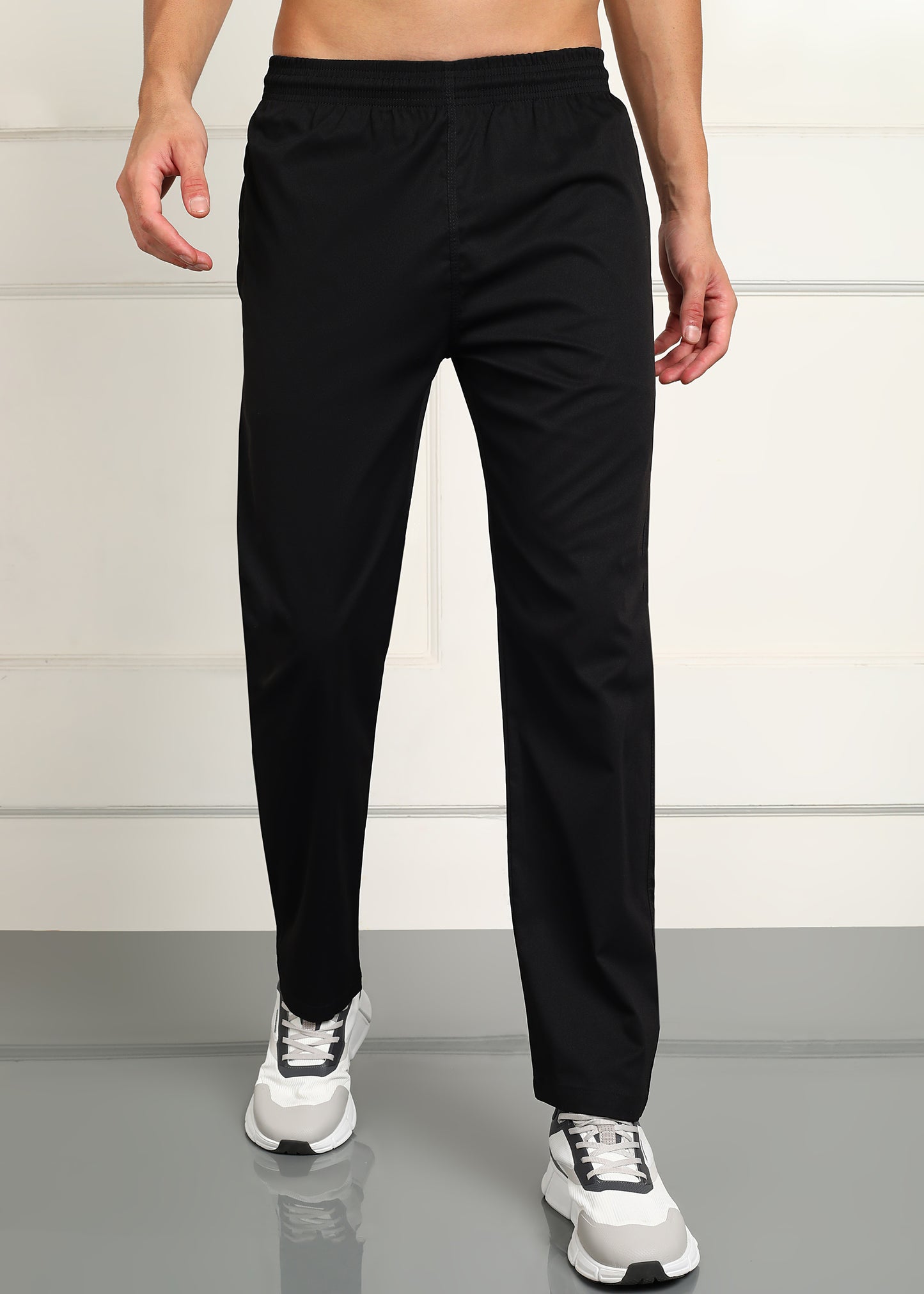 Men’s Cool Cotton Trackpants — Relaxed Fit & Comfort - TRACK412-BLACK