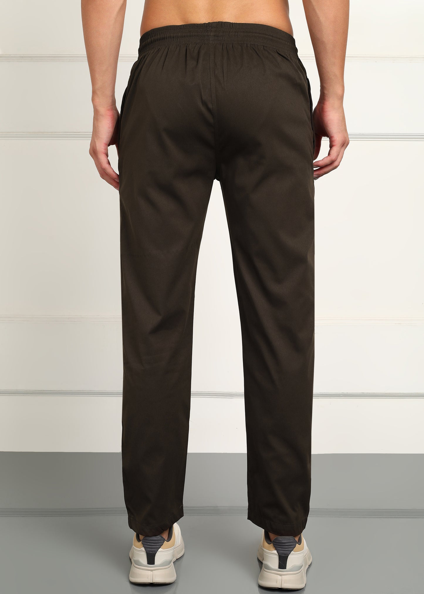 Men’s Cool Cotton Trackpants — Relaxed Fit & Comfort - TRACK412-COFFEE