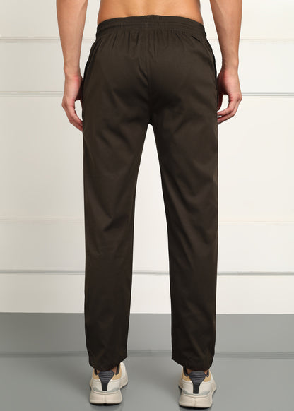 Men’s Cool Cotton Trackpants — Relaxed Fit & Comfort - TRACK412-COFFEE