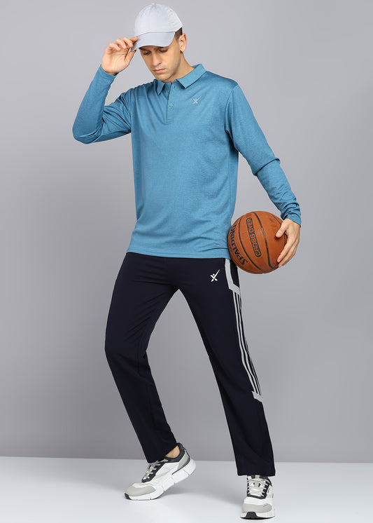 Men’s Stretch Dobby Trackpants — Relaxed Modern Fit - TRACK420-NAVY