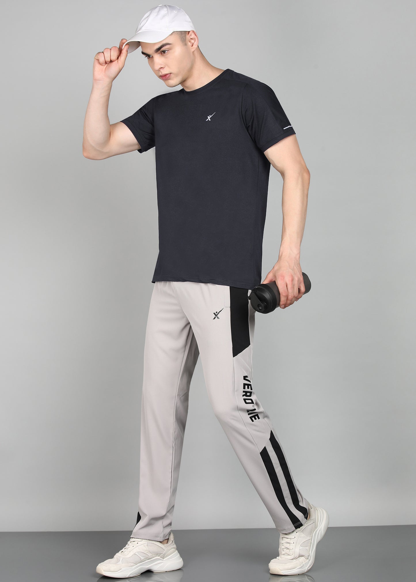 Men’s Oxford Cotton Stretch T-Shirt -TS990-DARK GREY