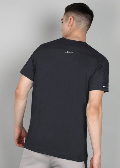 Men’s Oxford Cotton Stretch T-Shirt -TS990-DARK GREY