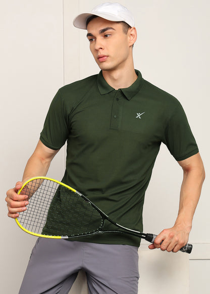 Men’s Matty Knit T-Shirt — Soft & Everyday Wear -TS666-OLIVE