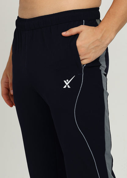 Men’s Nylon Dobby Trackpants — Relaxed Fit & Comfort - TRACK421-NAVY