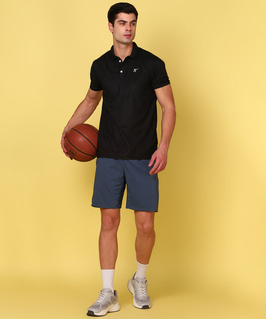 Men’s Matty Knit T-Shirt — Soft & Everyday Wear - TS814-BLACK