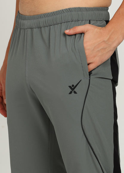 Men’s Nylon Dobby Trackpants — Relaxed Fit & Comfort - TRACK421-LIGHT GREY