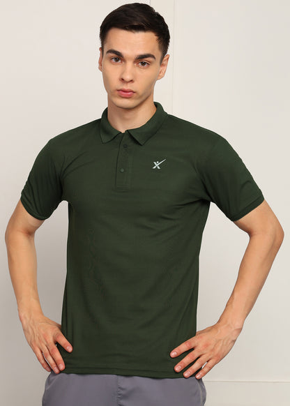 Men’s Matty Knit T-Shirt — Soft & Everyday Wear -TS666-OLIVE