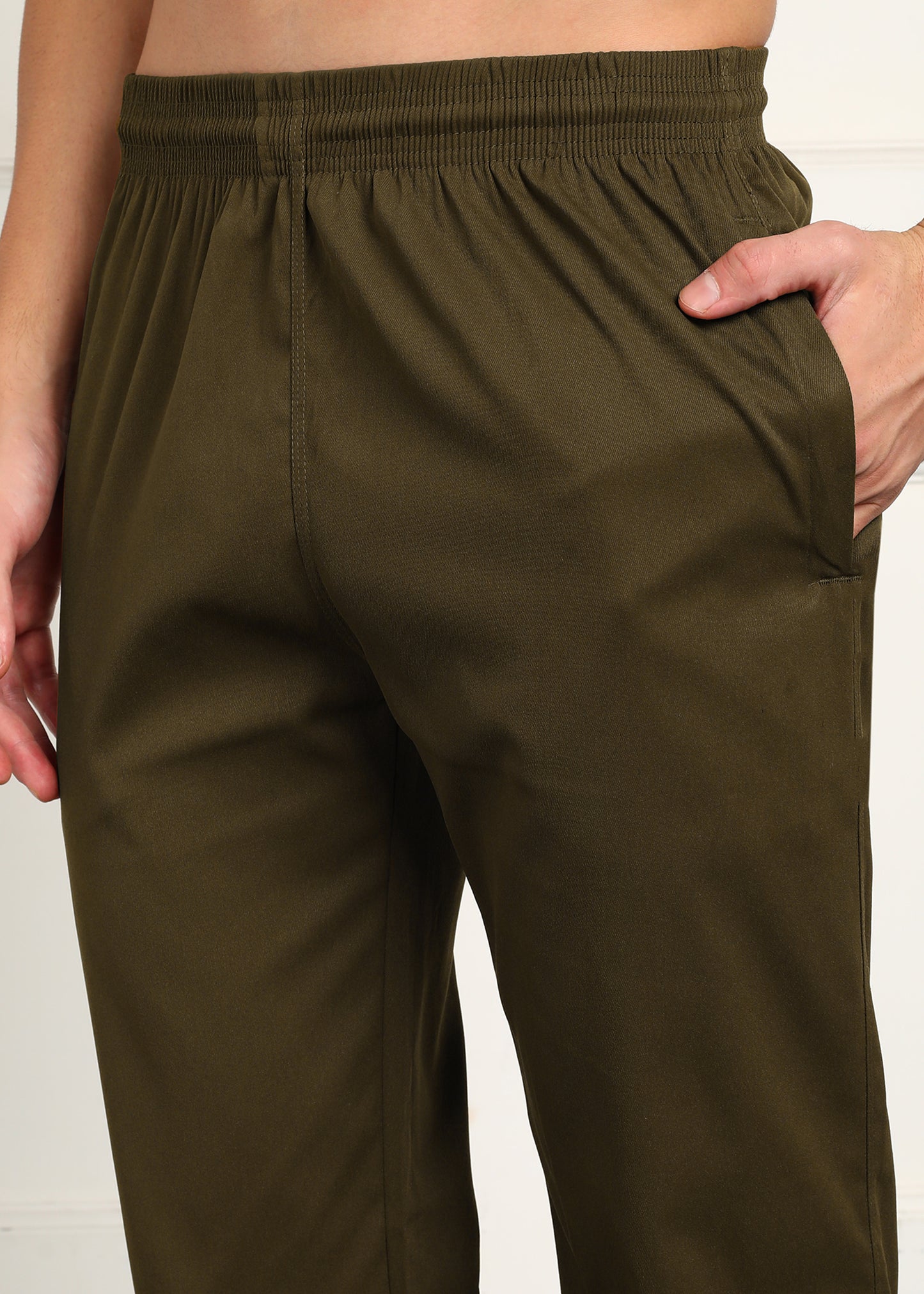 Men’s Cool Cotton Trackpants — Relaxed Fit & Comfort - TRACK412-KHAKI