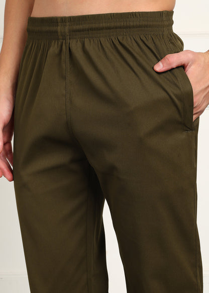 Men’s Cool Cotton Trackpants — Relaxed Fit & Comfort - TRACK412-KHAKI