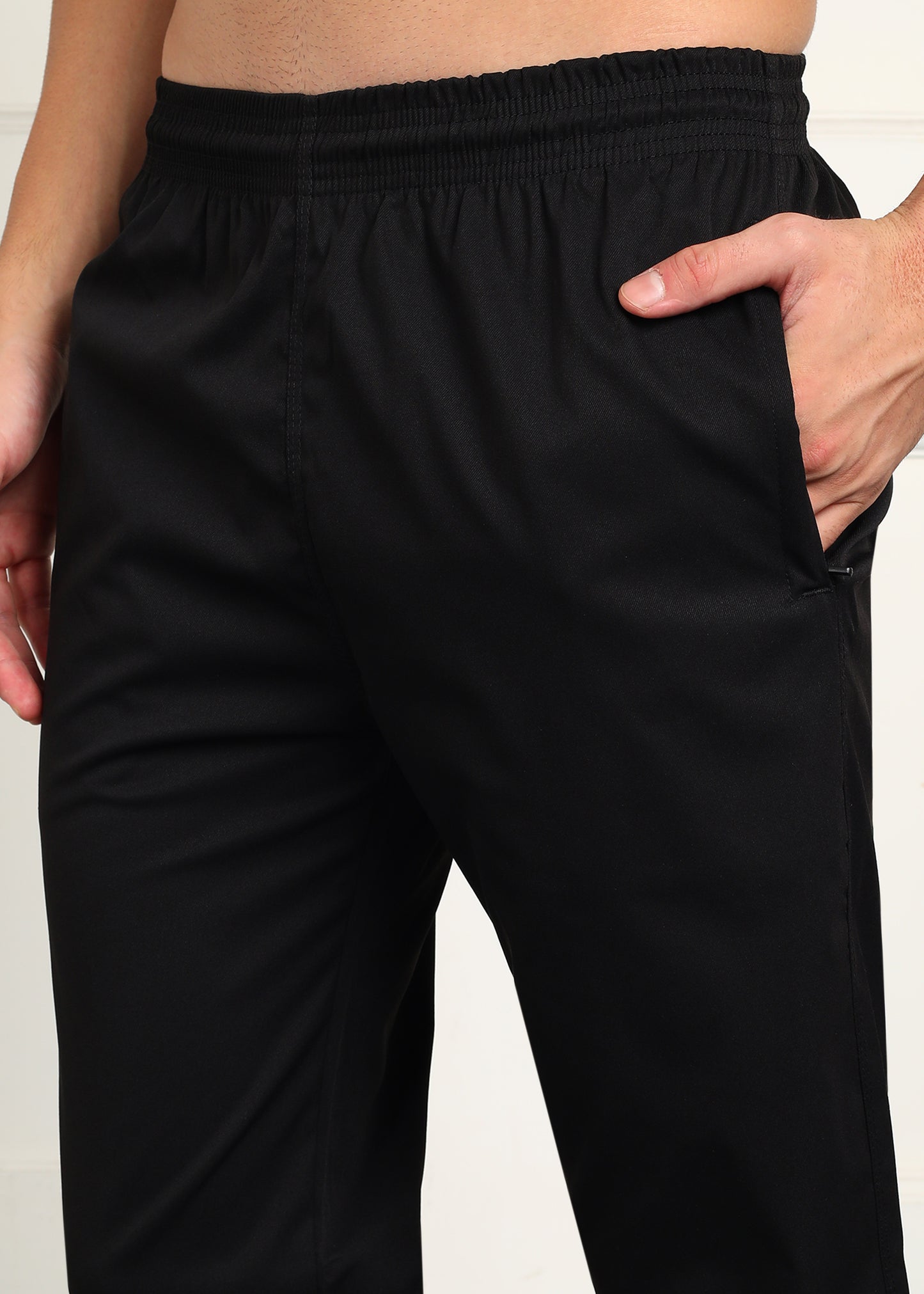 Men’s Cool Cotton Trackpants — Relaxed Fit & Comfort - TRACK412-BLACK